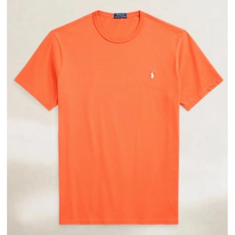 Polo Ralph Lauren Classic Fit Short Sleeve Orange Tee w/ White Pony 4XLT NWT